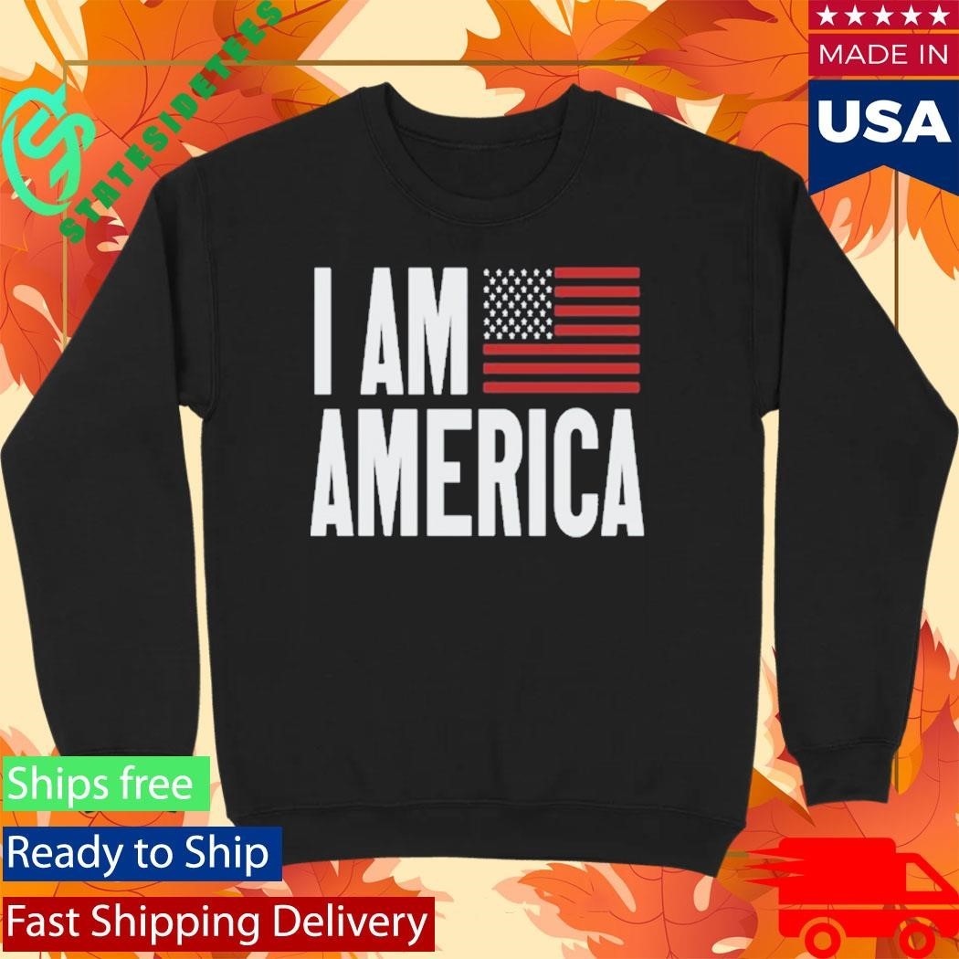 I Am America Flag Shirt Unisex , , , Long Sleeve Tee