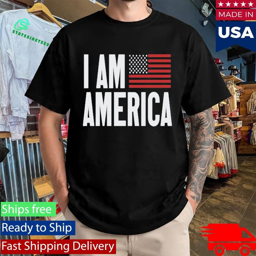 I Am America Flag Shirt Unisex , , , Long Sleeve Tee