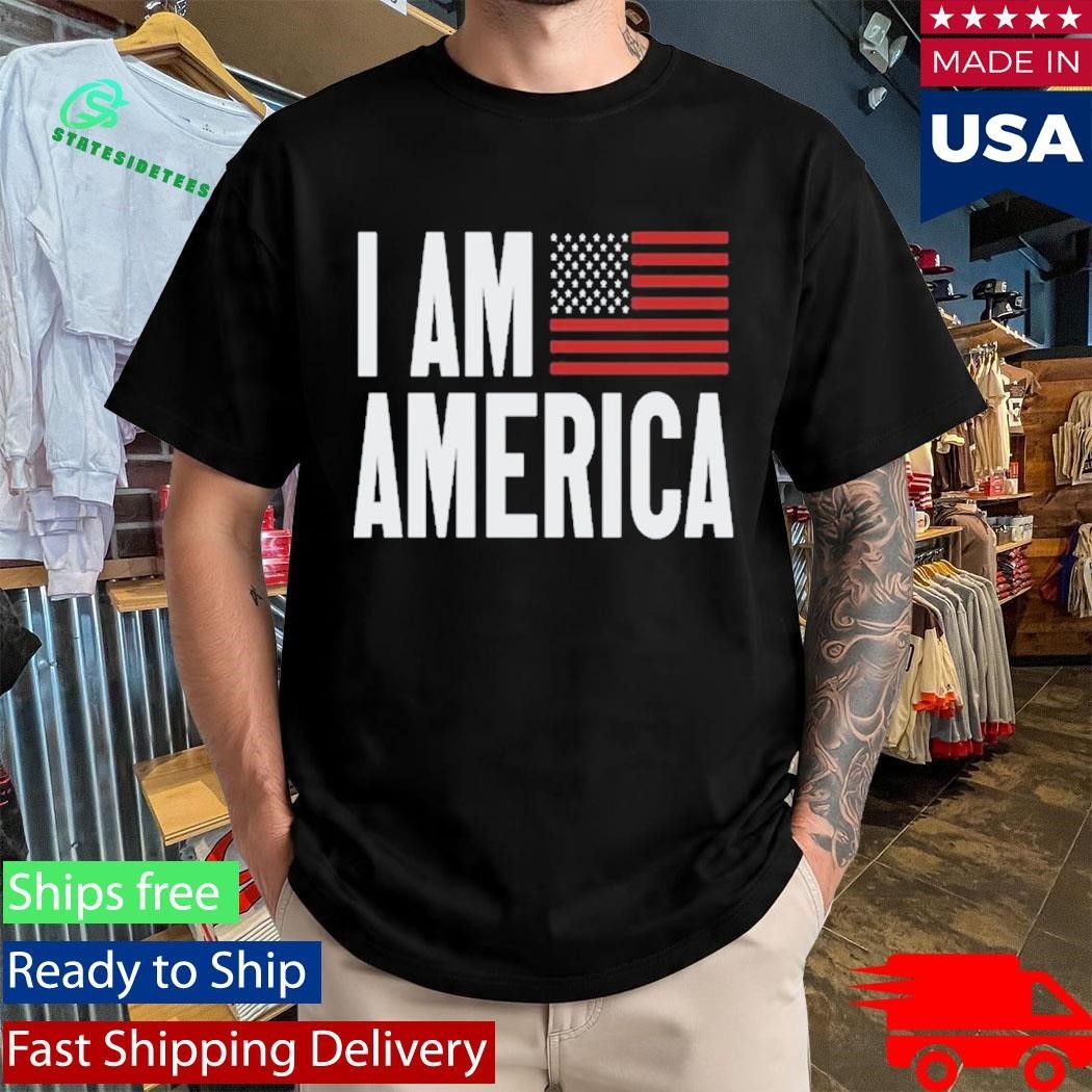 I Am America Flag Shirt Unisex , , , Long Sleeve Tee