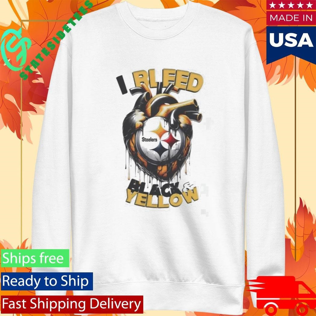 I Bleed Black And Yellow Steelers Shirt Unisex , , , Long Sleeve Tee