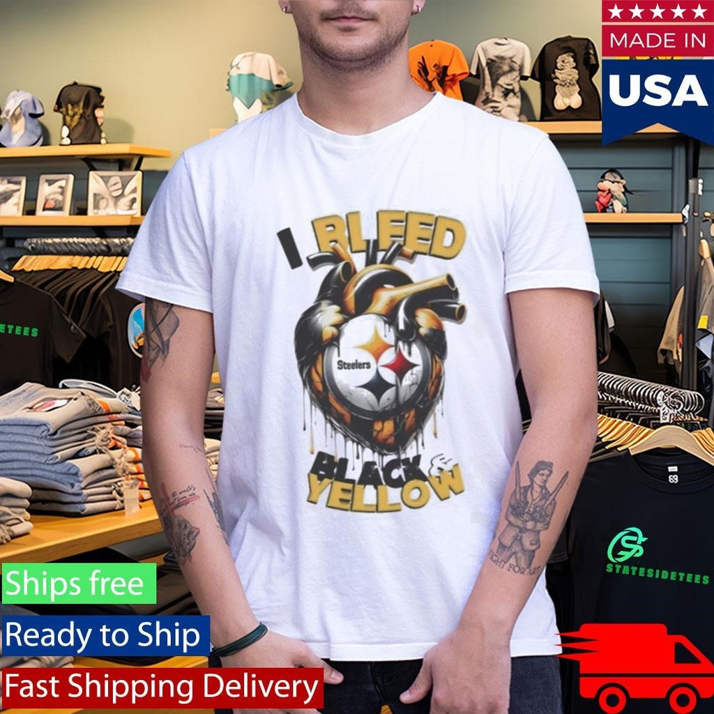 I Bleed Black And Yellow Steelers Shirt Unisex , , , Long Sleeve Tee