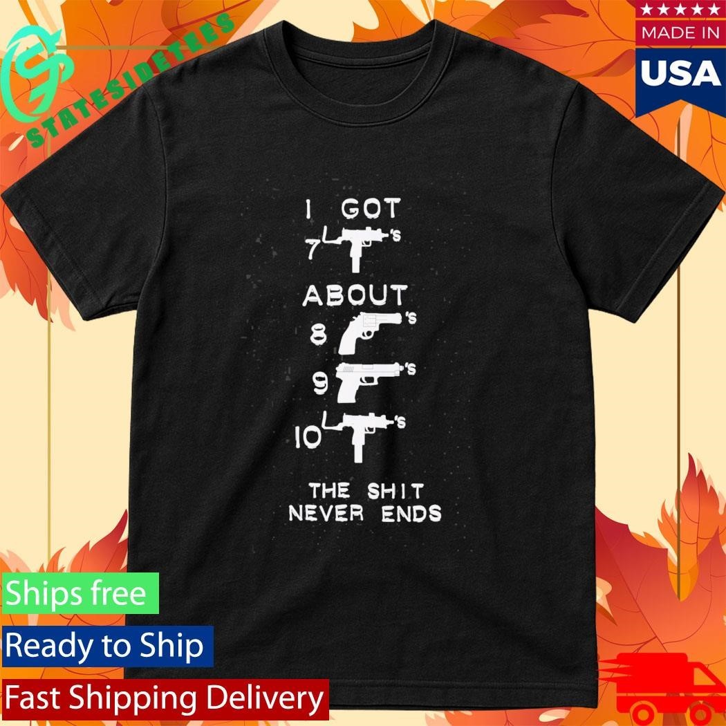 I Got About The Shit Never Ends Shirt Unisex , , , Long Sleeve Tee