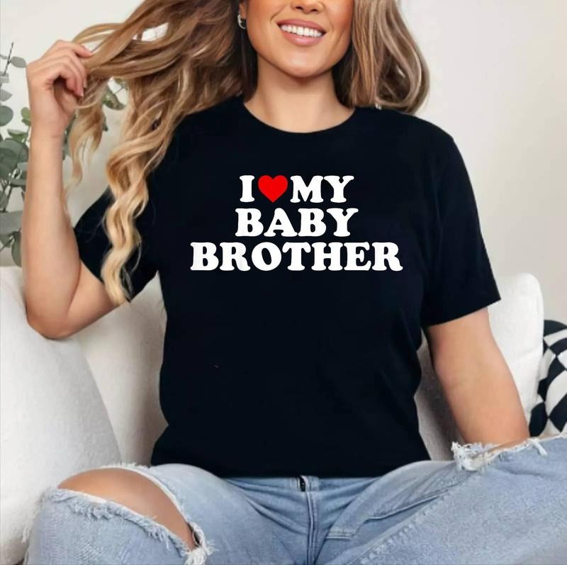 I Love My Brother Cotton 100% Short Sleeve Top Womenswear T-Shirts