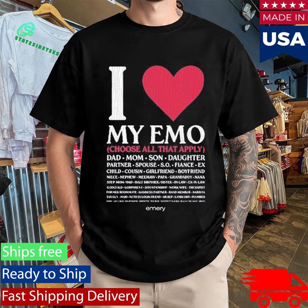 I Love My Emo Choose All That Apply Dad Mom Son Daughter Shirt Unisex , , , Long Sleeve Tee