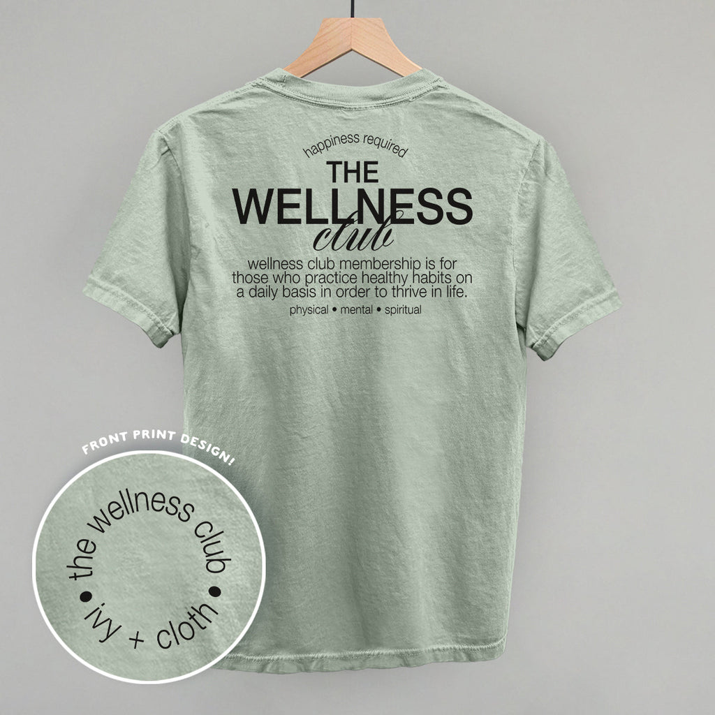 Wellness Club Black (Back Print) T-Shirts