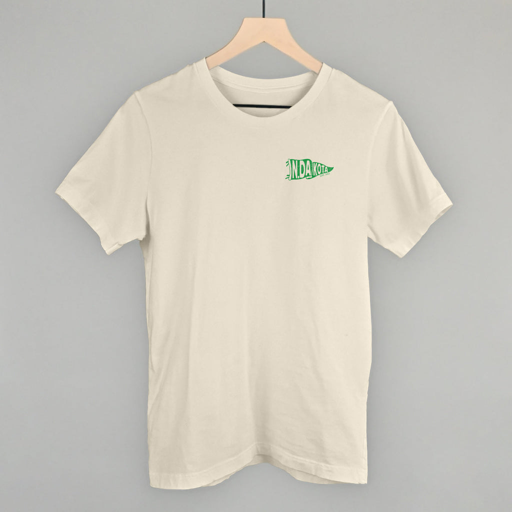 North Dakota Pennant Flag (Left Chest) T-Shirts