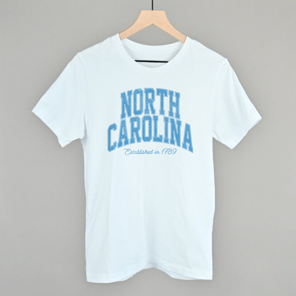 North Carolina Varsity Arch (Blue) T-Shirts