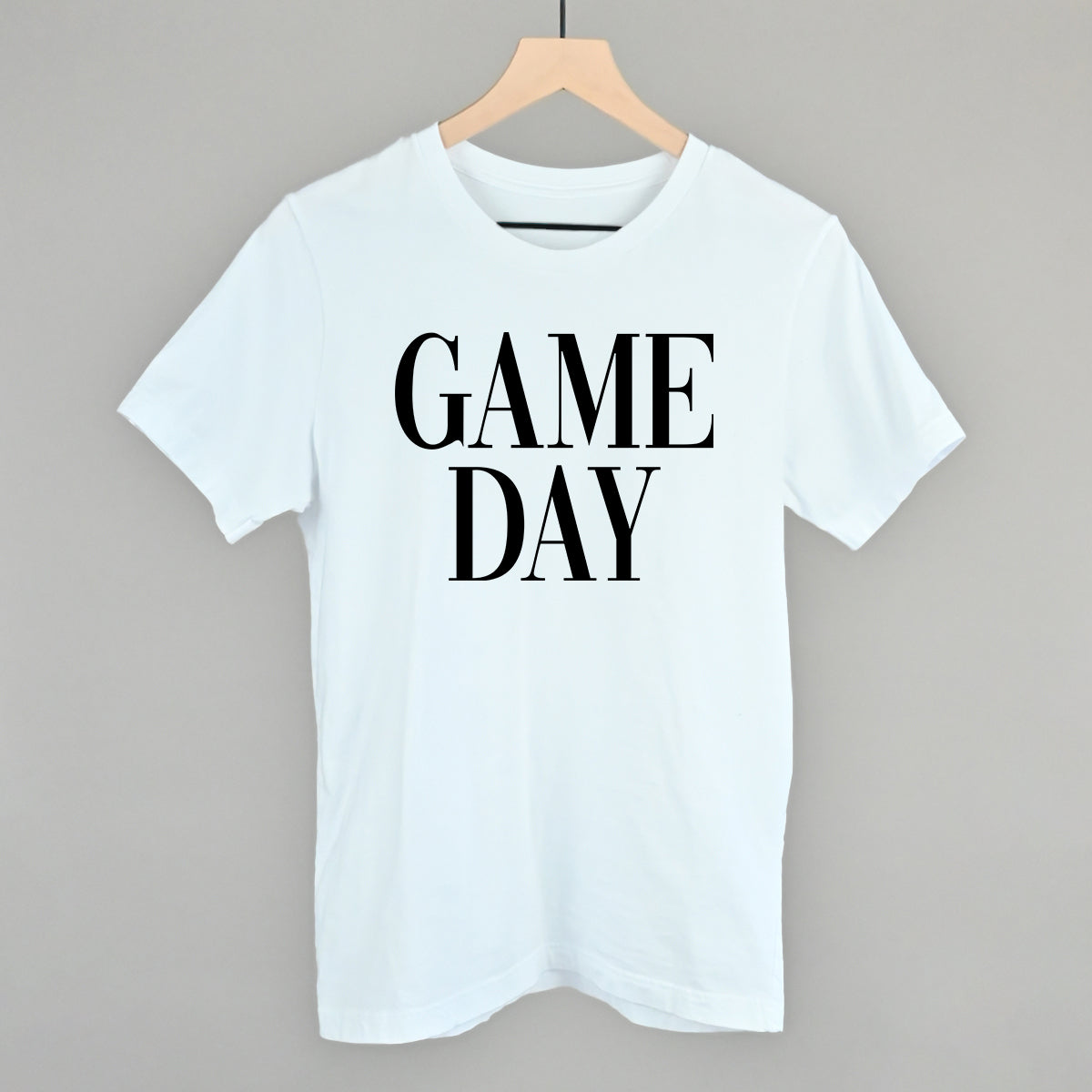 Game Day Black Serif T-Shirts