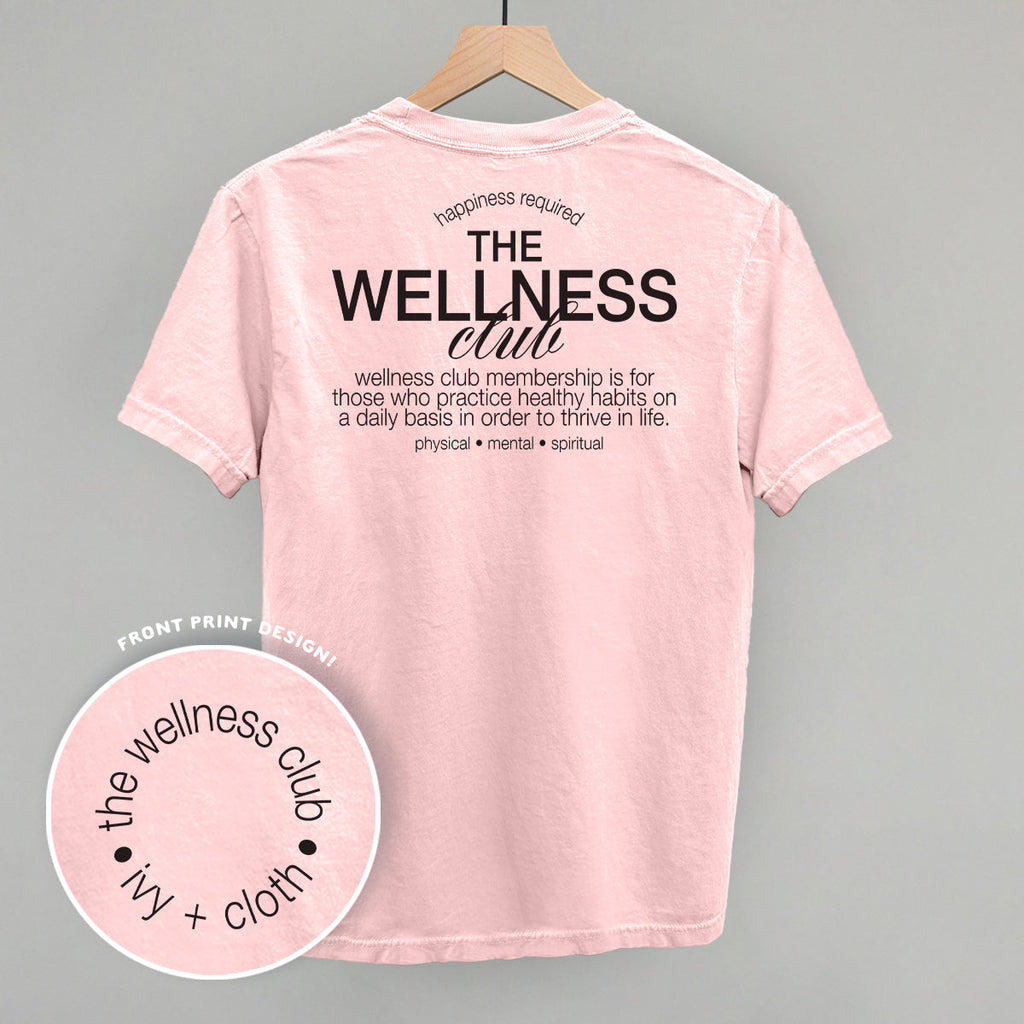 Wellness Club Black (Back Print) T-Shirts