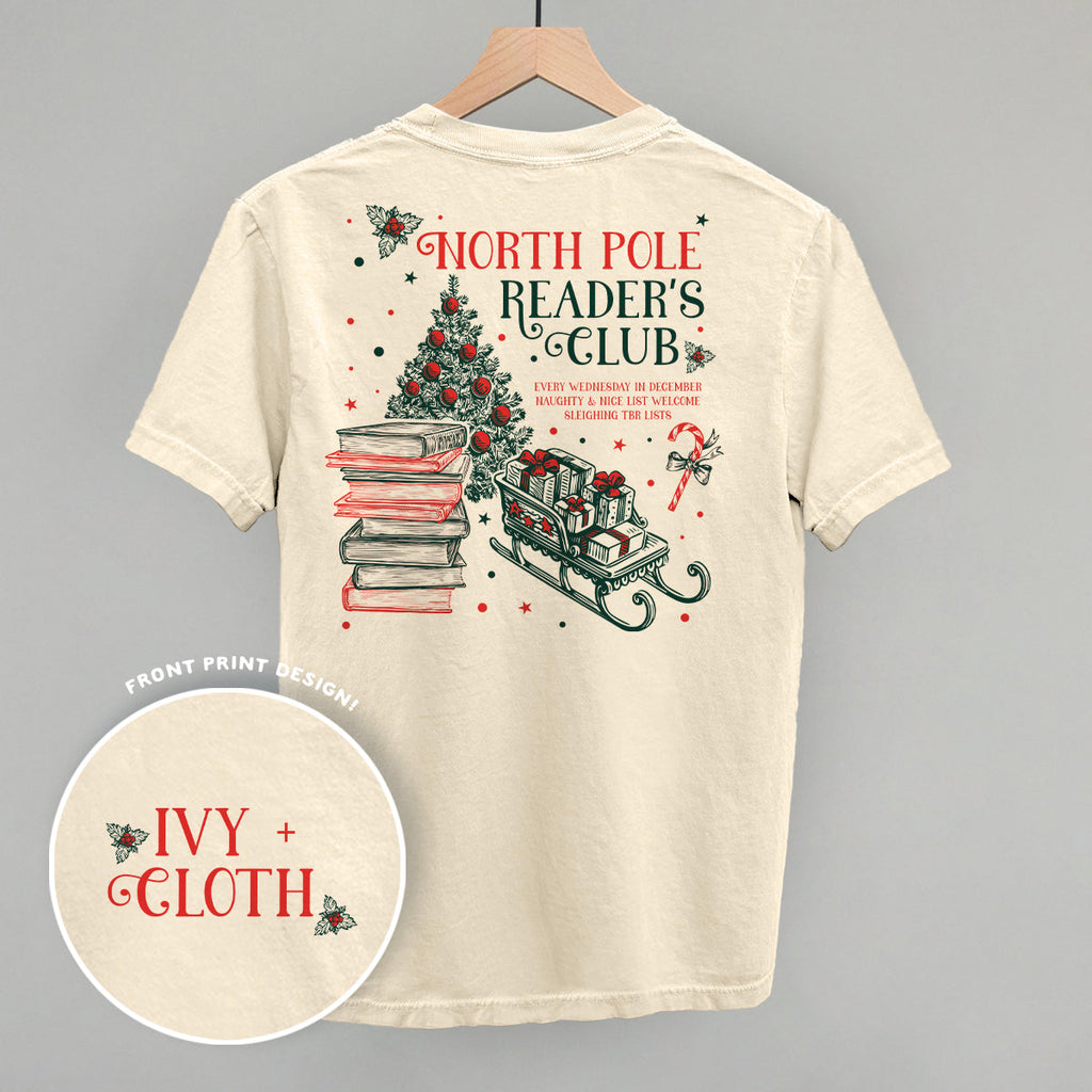 North Pole Reader'S Club (Back Print) T-Shirts