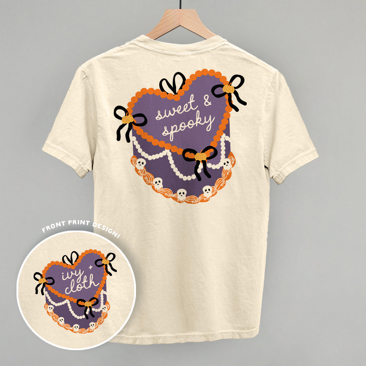 Sweet & Spooky Vintage Cake (Back Print) T-Shirts