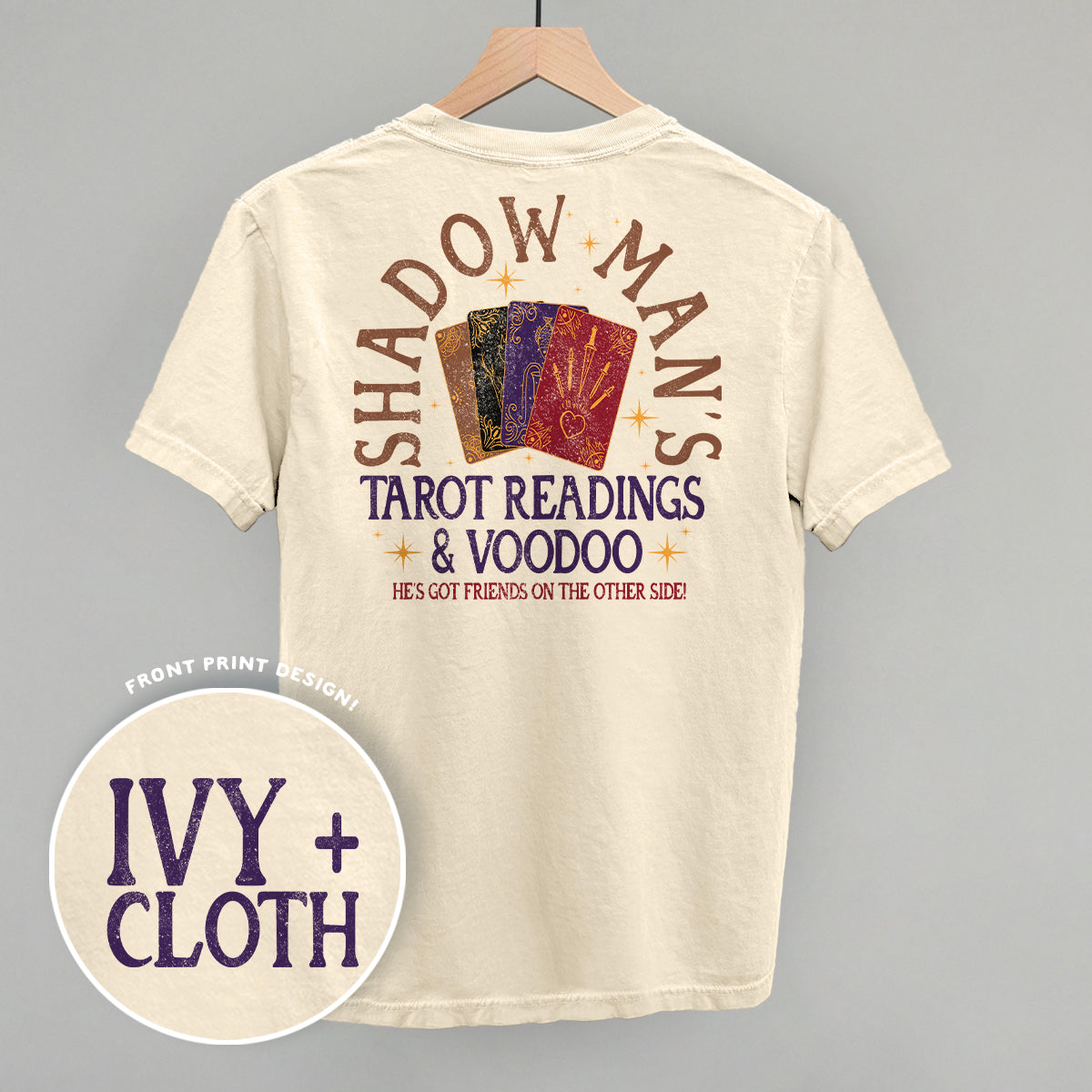 Shadow Man'S Tarot Readings (Back Print) T-Shirts