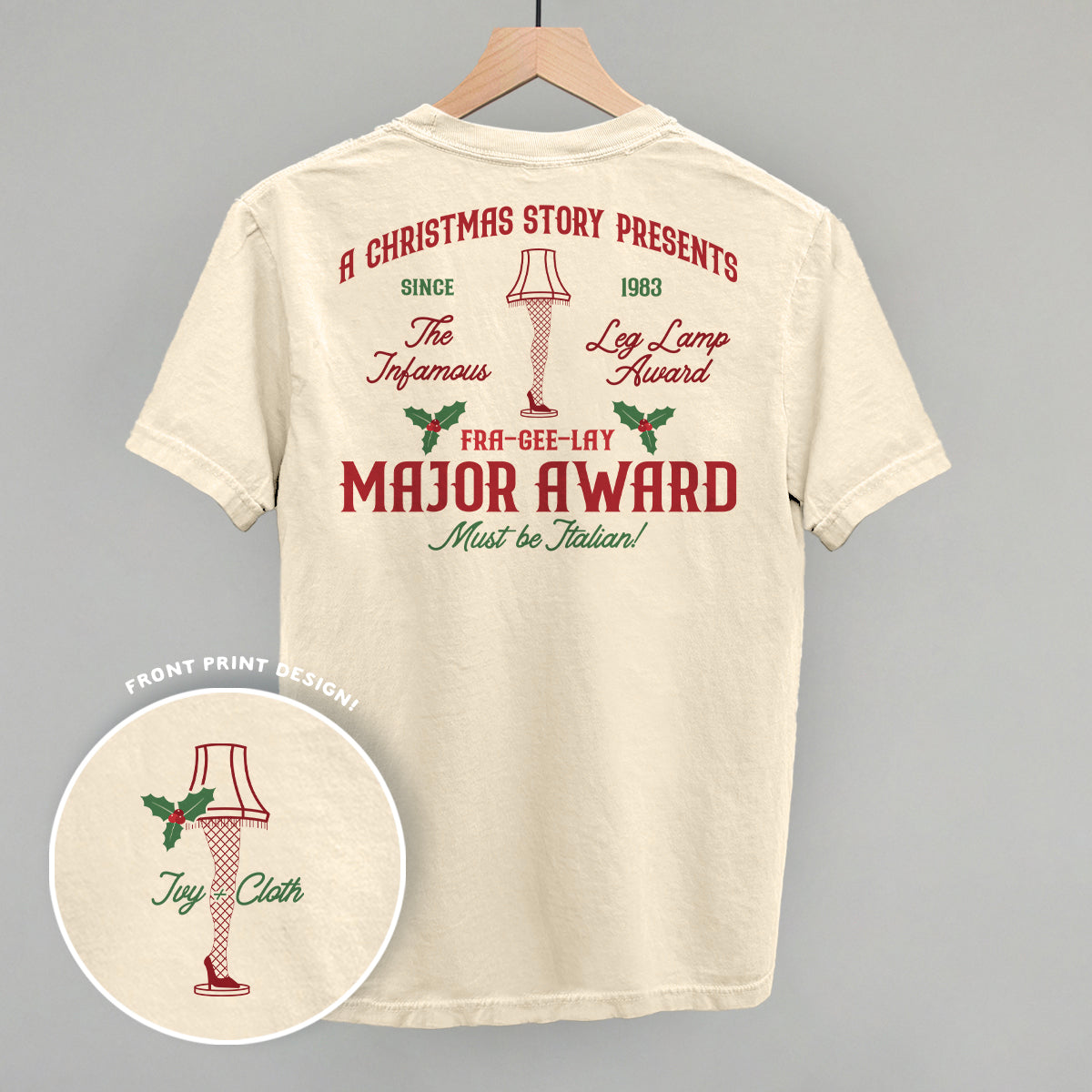 Major Award Leg Lamp (Back Print) T-Shirts