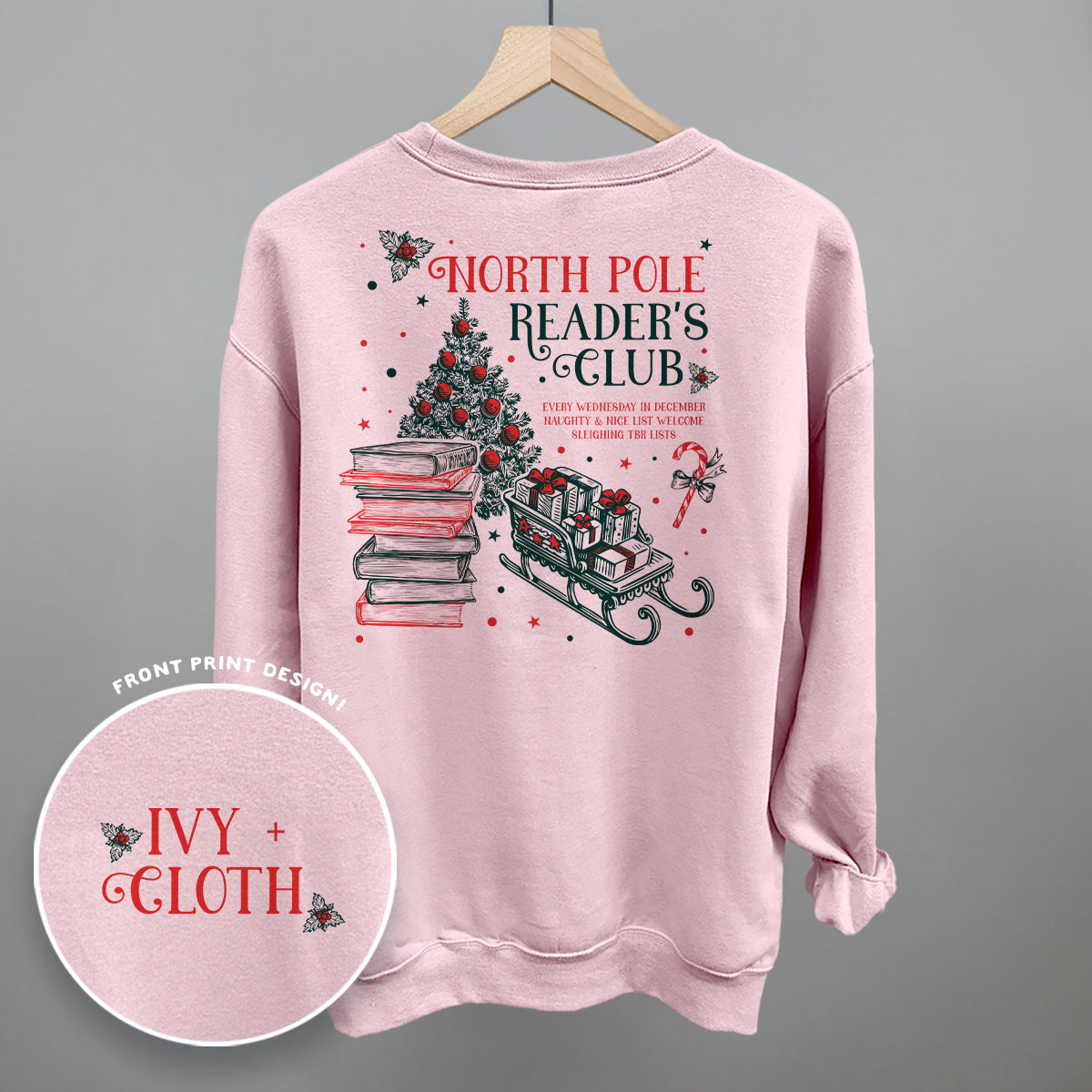 North Pole Reader'S Club (Back Print) T-Shirts