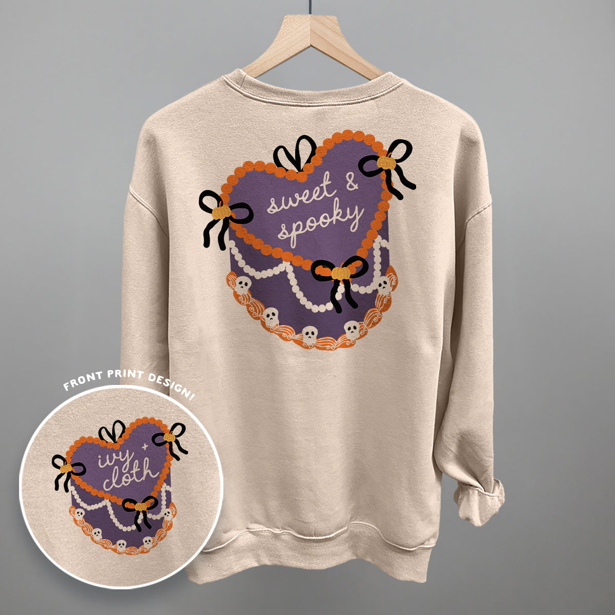 Sweet & Spooky Vintage Cake (Back Print) T-Shirts