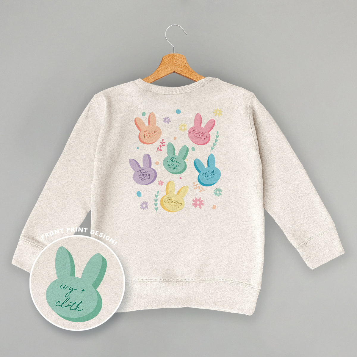 Pastel Bunny Bible Verses ( Back Print) T-Shirts