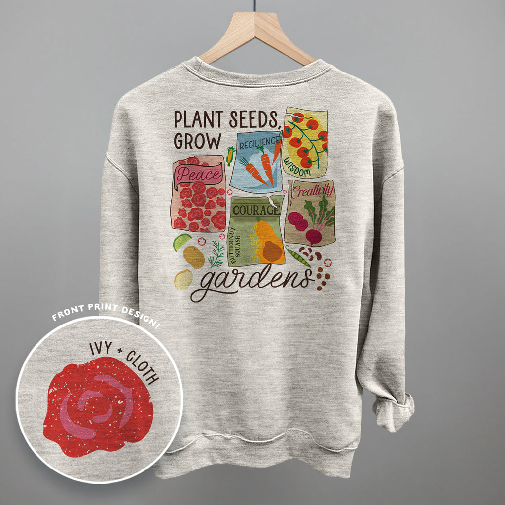Plants Seeds Grow Gardens (Back Print) T-Shirts