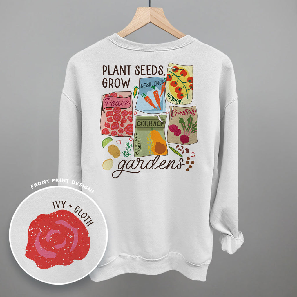 Plants Seeds Grow Gardens (Back Print) T-Shirts