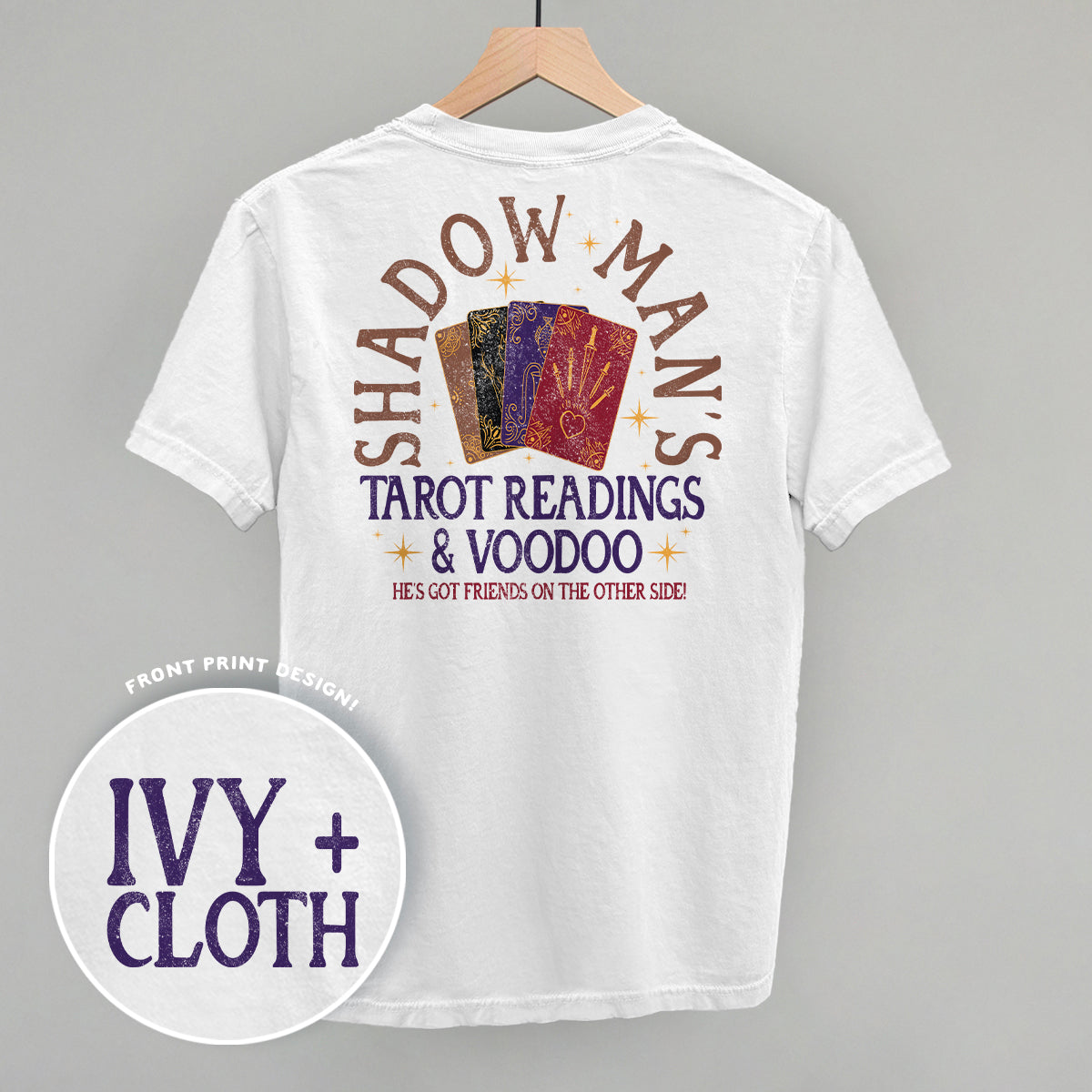 Shadow Man'S Tarot Readings (Back Print) T-Shirts
