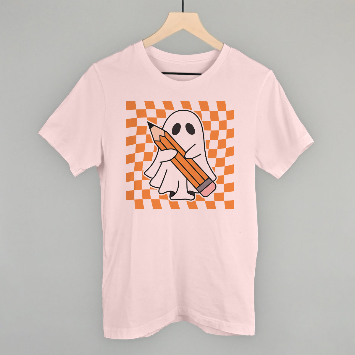 Pencil Ghost Trippy Checkerboard T-Shirts