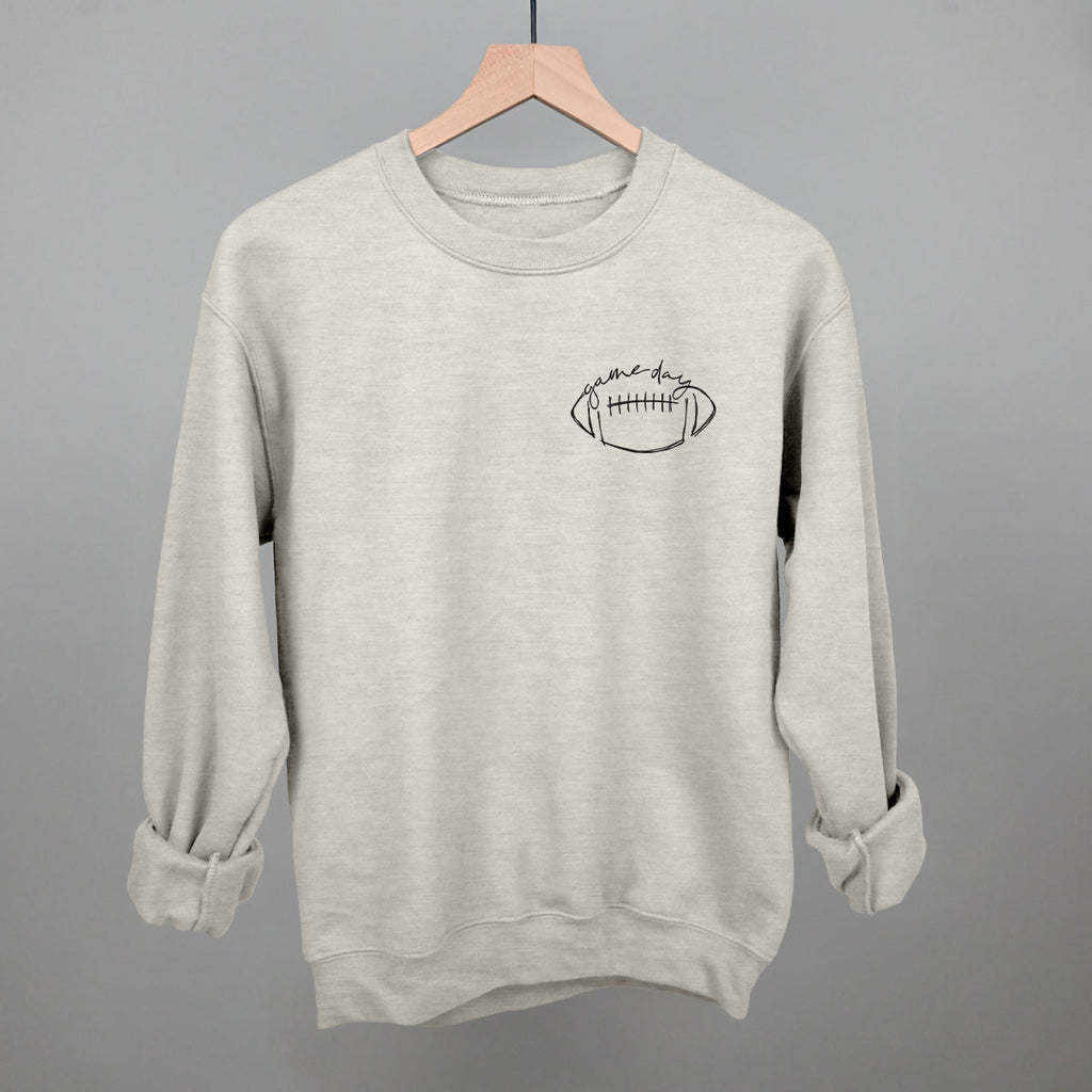 Game Day Football Scribble (Left Chest) T-Shirts