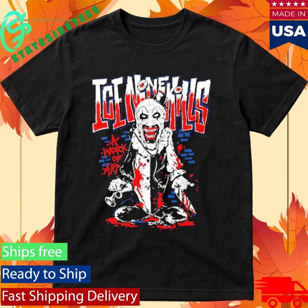 Ice Nine Kills Silver Scream Con London A Work of Art Cartoon Shirt Unisex , , , Long Sleeve Tee