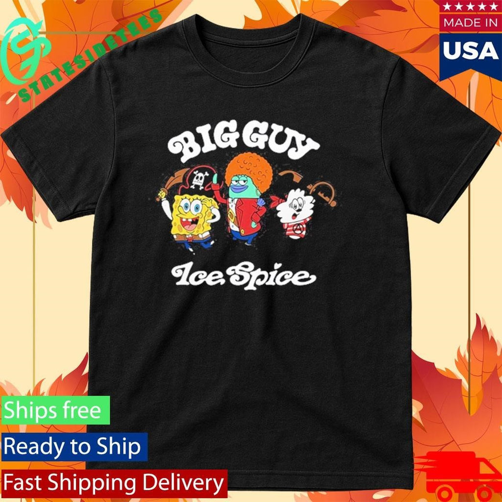 Ice Spice X Verdy x Spongebob Big Guy Shirt Unisex , , , Long Sleeve Tee