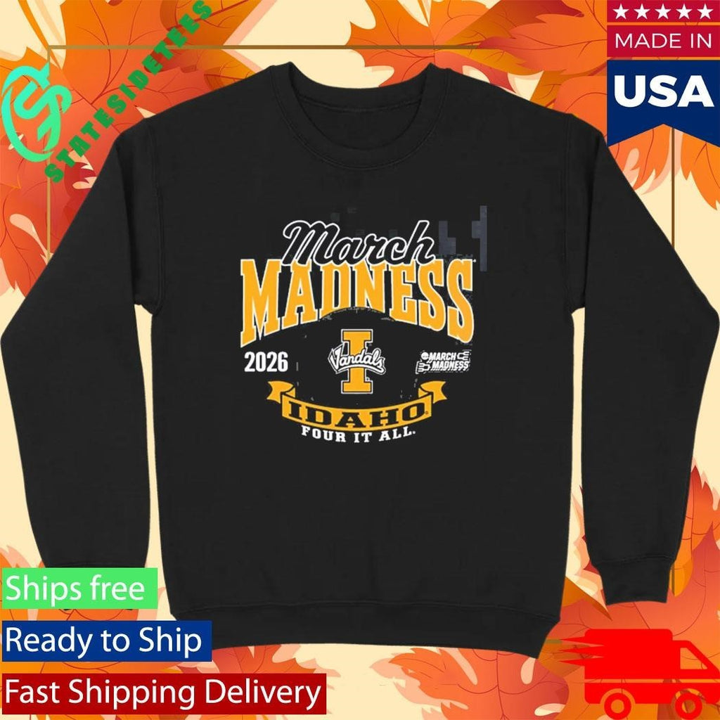 Idaho Vandals Men’s Basketball 2026 Road To NCAA March Madness Four It All Unisex , , , Long Sleeve Tee