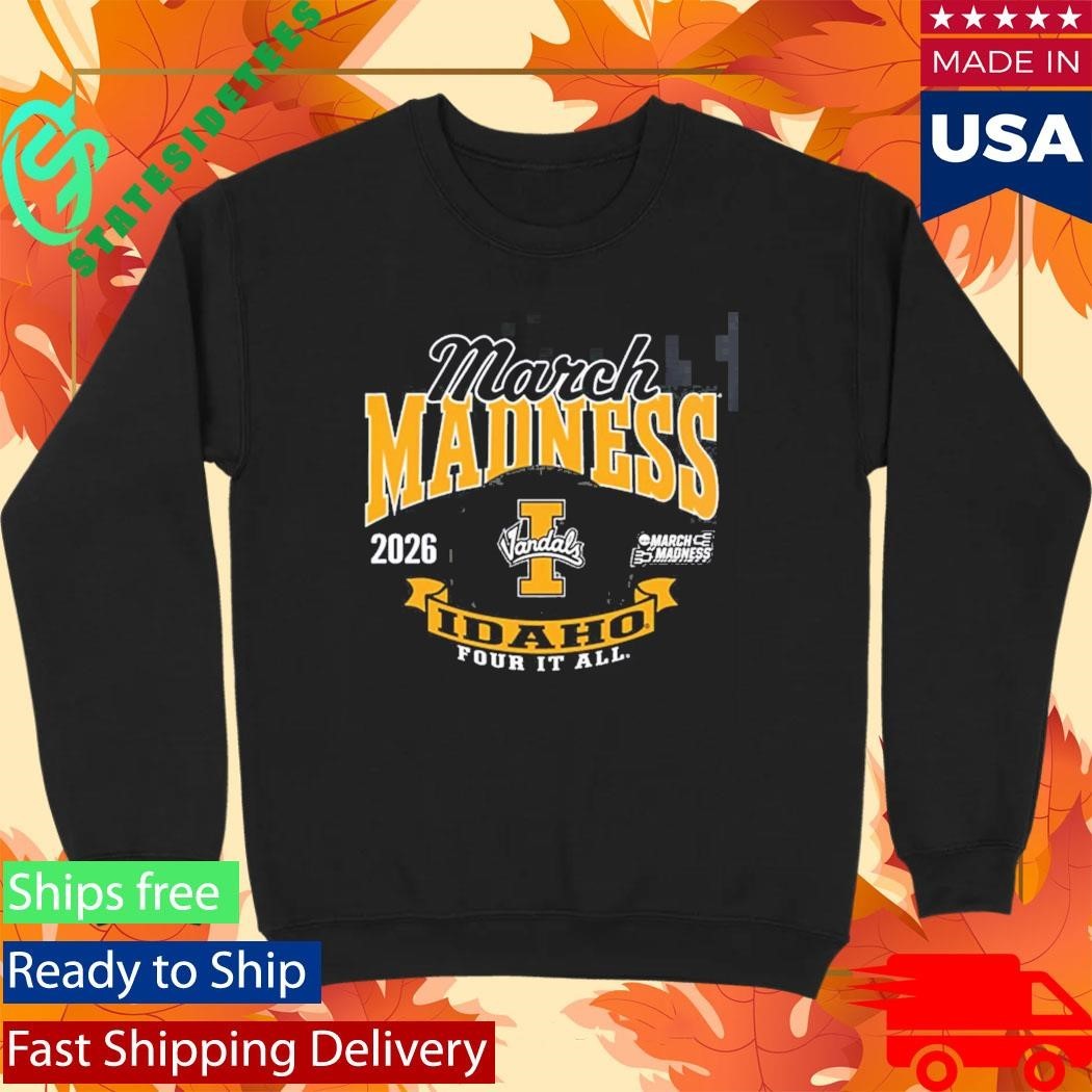 Idaho Vandals Men’s Basketball 2026 Road To NCAA March Madness Four It All Unisex , , , Long Sleeve Tee