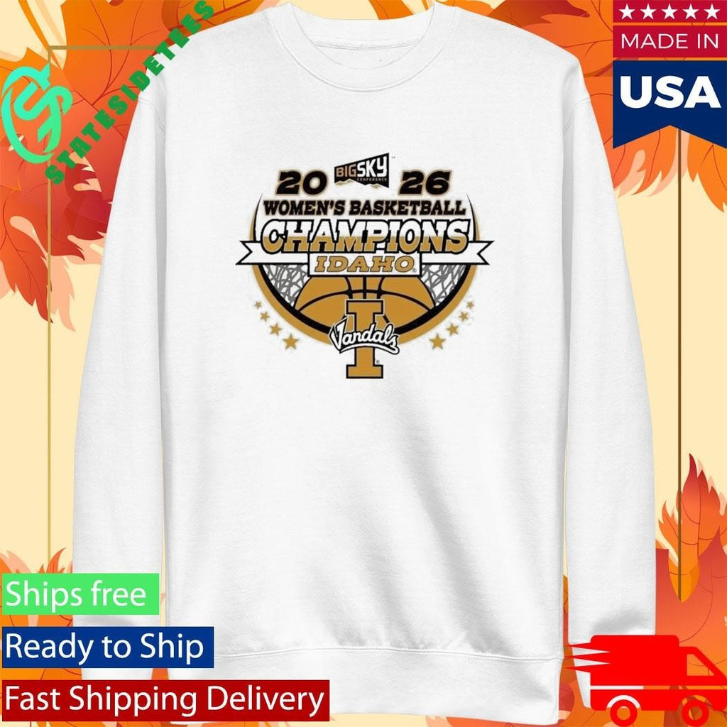 Idaho Vandals Women’s Basketball 2026 Big Sky Conference Champions Locker Room Unisex , , , Long Sleeve Tee