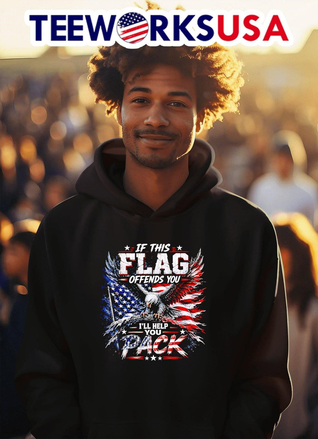 If This Flag Offends You I’ll Help You Pack USA Eagle Shirt