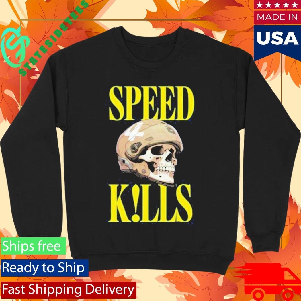 Illest Brand Speed Kills Skull Shirt Unisex , , , Long Sleeve Tee