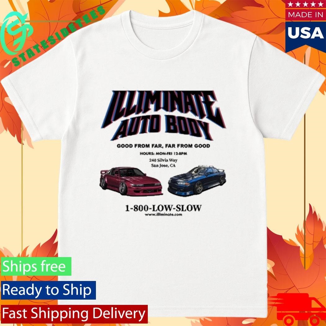 Illiminate Auto Body Good From Far, Far From Good 1-800-Low-Slow Shirt Unisex , , , Long Sleeve Tee