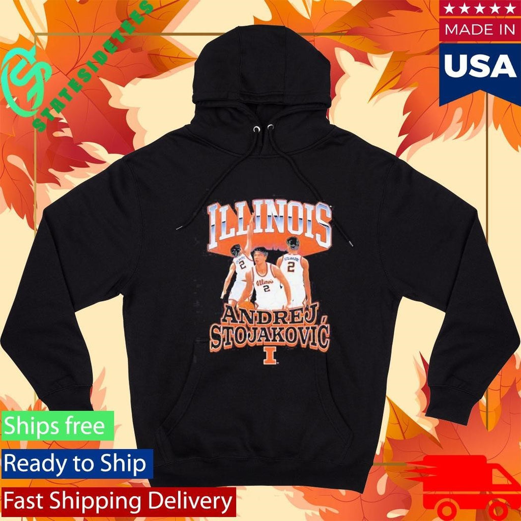 Illinois Basketball Andrej Stojakovic graphic Shirt Unisex , , , Long Sleeve Tee