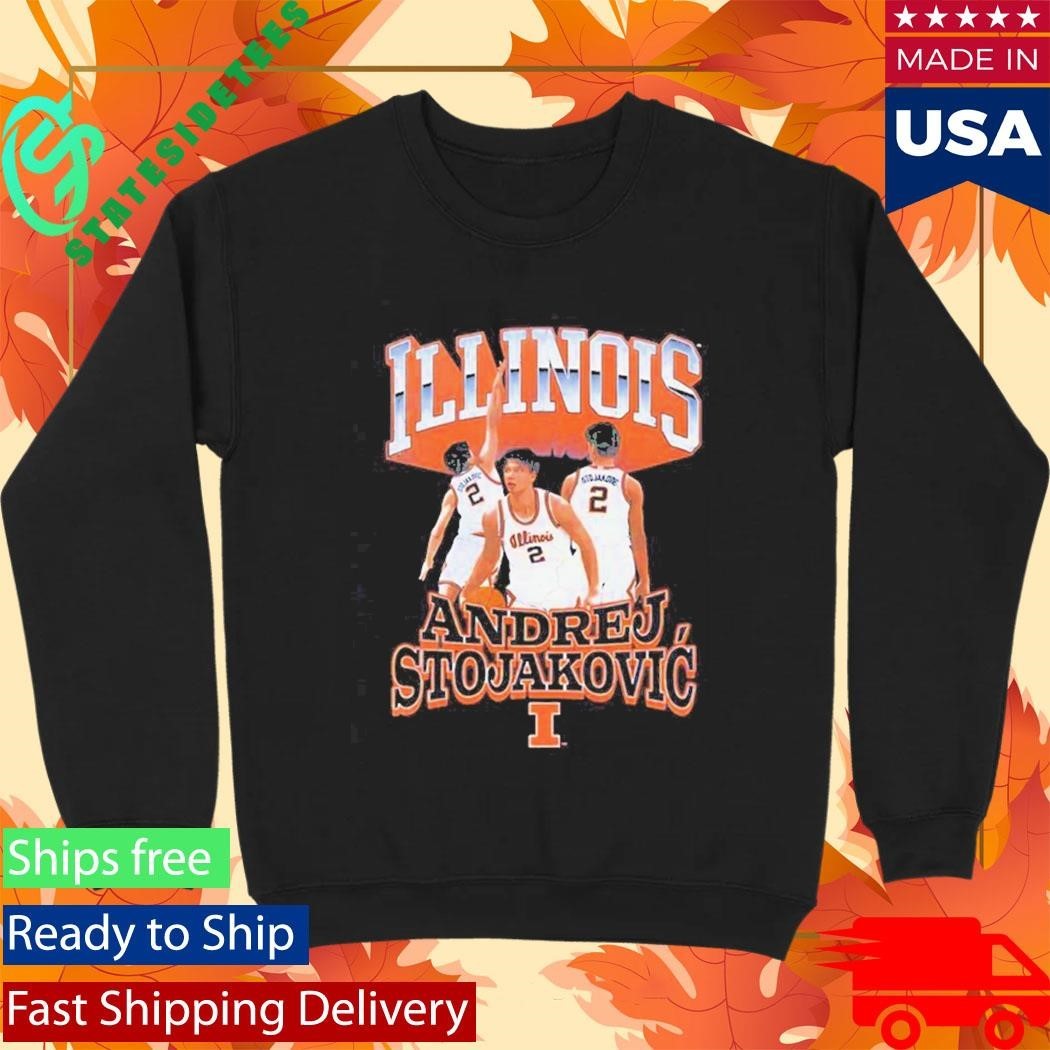Illinois Basketball Andrej Stojakovic graphic Shirt Unisex , , , Long Sleeve Tee