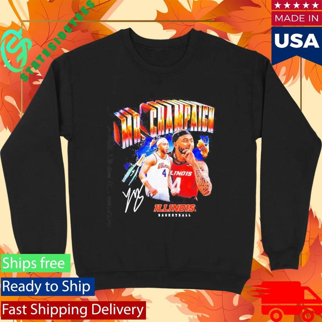 Illinois Basketball Kylan Boswell Mr Champaign signature graphic Shirt Unisex , , , Long Sleeve Tee