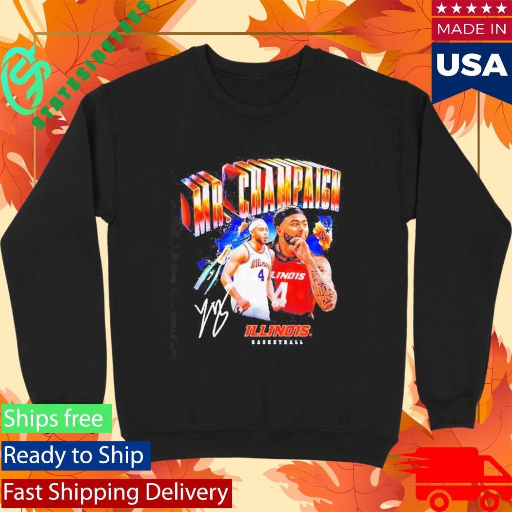 Illinois Basketball Kylan Boswell Mr Champaign signature graphic Shirt Unisex , , , Long Sleeve Tee