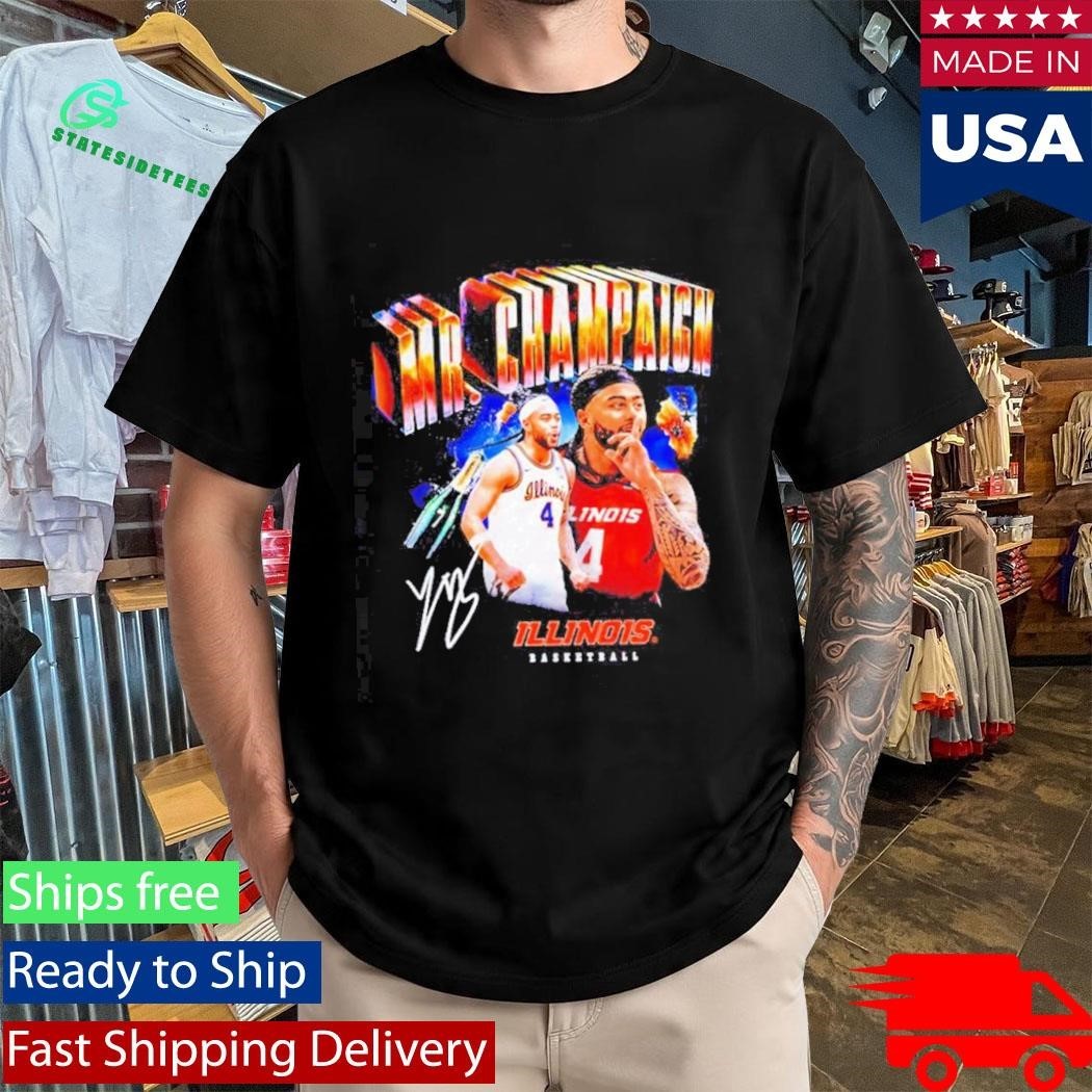 Illinois Basketball Kylan Boswell Mr Champaign signature graphic Shirt Unisex , , , Long Sleeve Tee