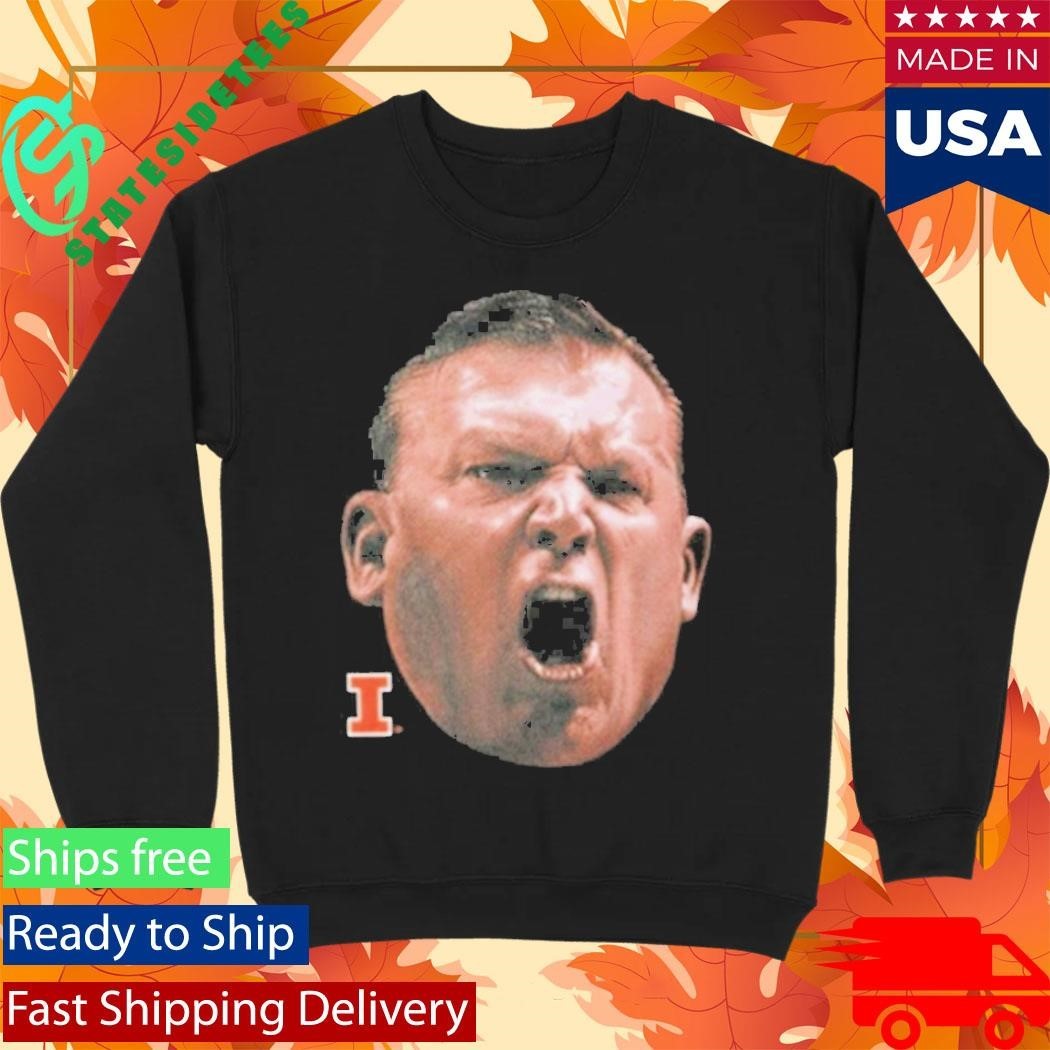 Illinois Bret Bielema Big Face Shirt Unisex , , , Long Sleeve Tee