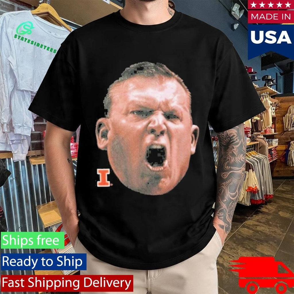 Illinois Bret Bielema Big Face Shirt Unisex , , , Long Sleeve Tee