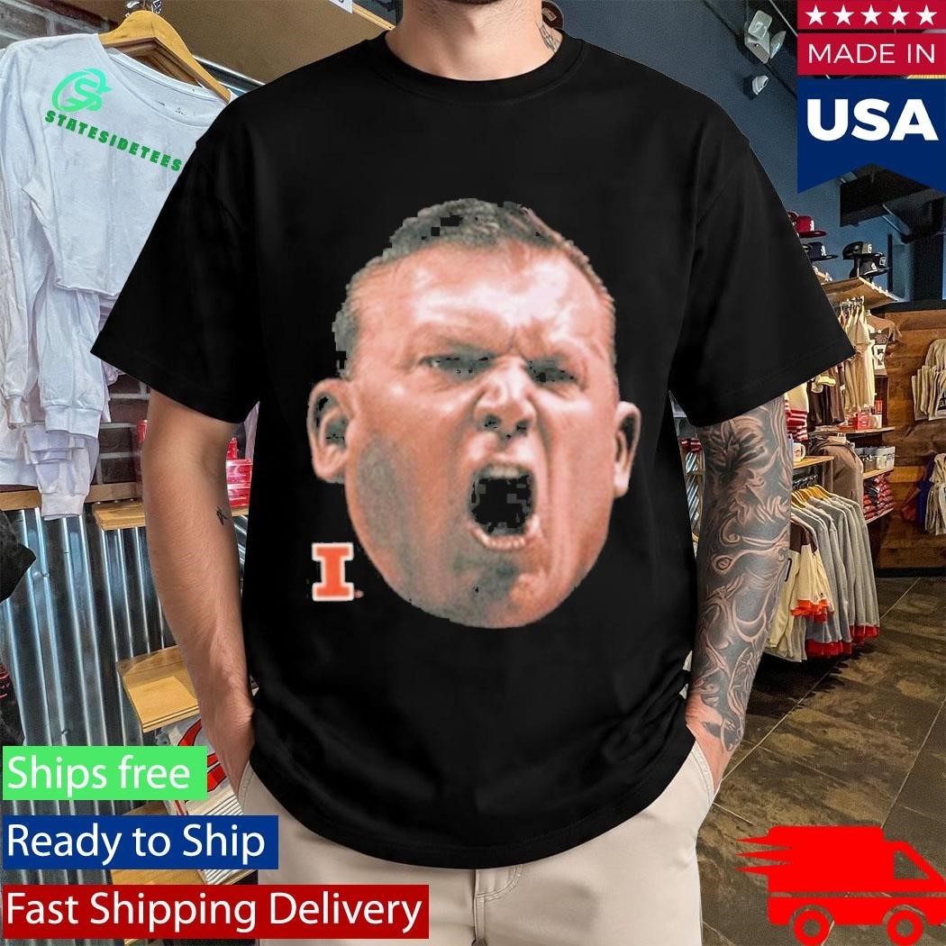 Illinois Bret Bielema Big Face Shirt Unisex , , , Long Sleeve Tee