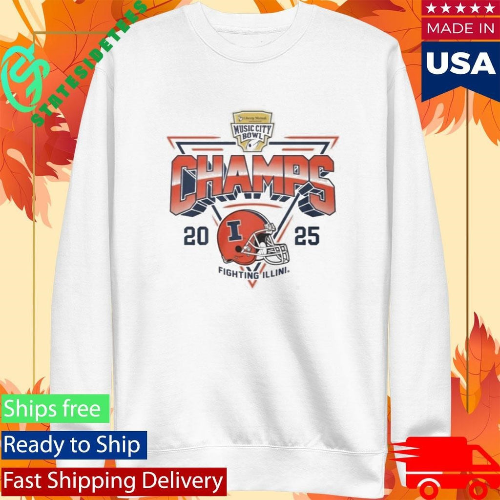 Illinois Football Music City Bowl Champs 2025 Shirt Unisex , , , Long Sleeve Tee
