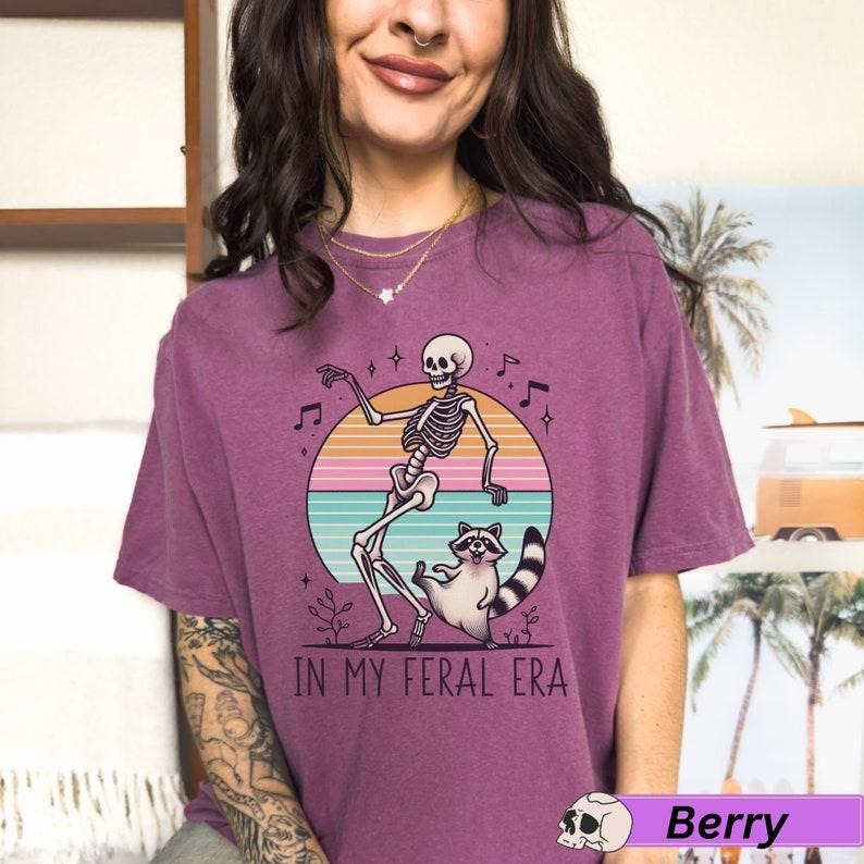 My Feral Era Racoon Skeleton My Feral Era Racoon Skeleton Dancing Trash Panda My Feral Era T-Shirts