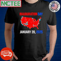 Inauguration January 20 2025 US map shirt Unisex , , , Long Sleeve Tee