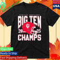 Indiana 2025 Big Ten Football Champs Shirt Unisex , , , Long Sleeve Tee