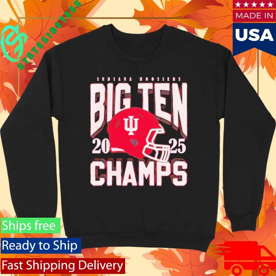 Indiana 2025 Big Ten Football Champs Shirt Unisex , , , Long Sleeve Tee
