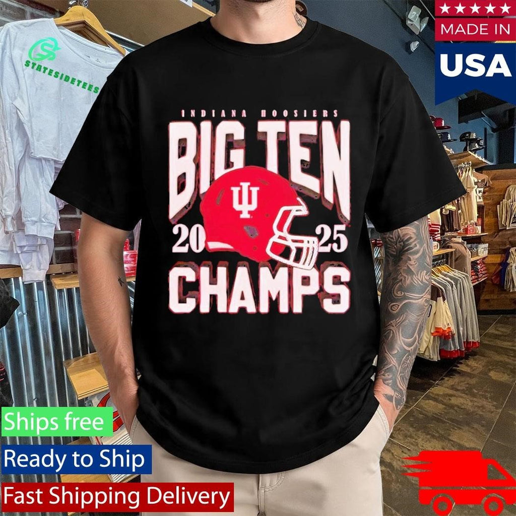 Indiana 2025 Big Ten Football Champs Shirt Unisex , , , Long Sleeve Tee