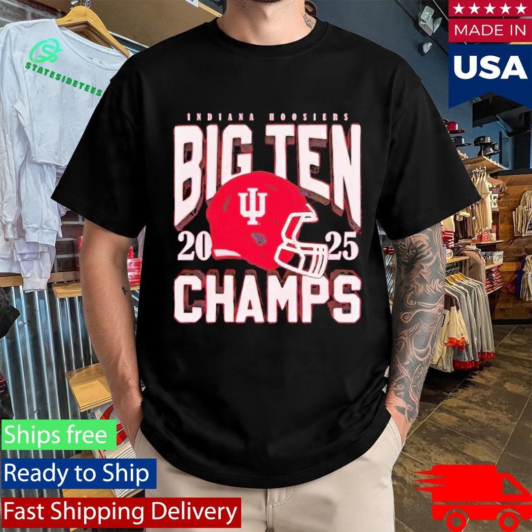Indiana 2025 Big Ten Football Champs Shirt Unisex , , , Long Sleeve Tee