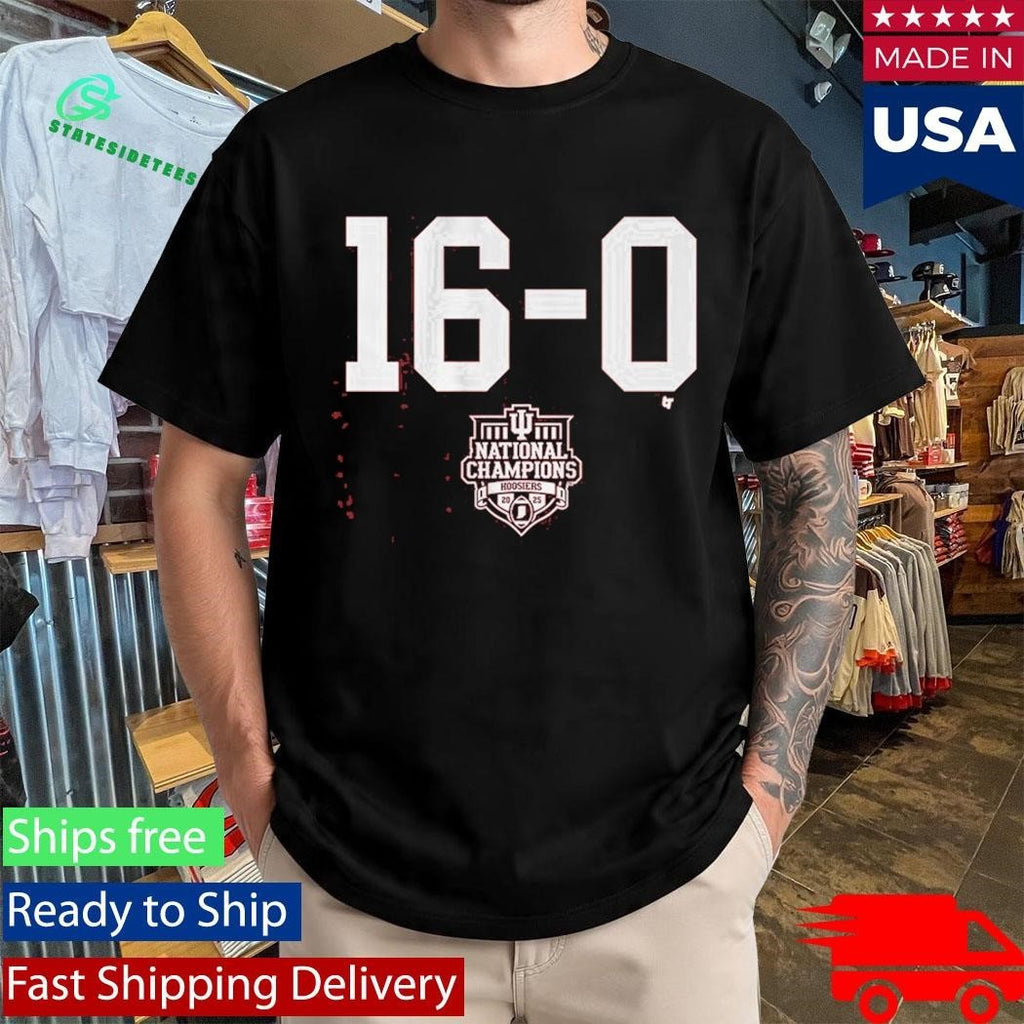 Indiana Football 16-0 2025 CFP National Champions Shirt Unisex , , , Long Sleeve Tee