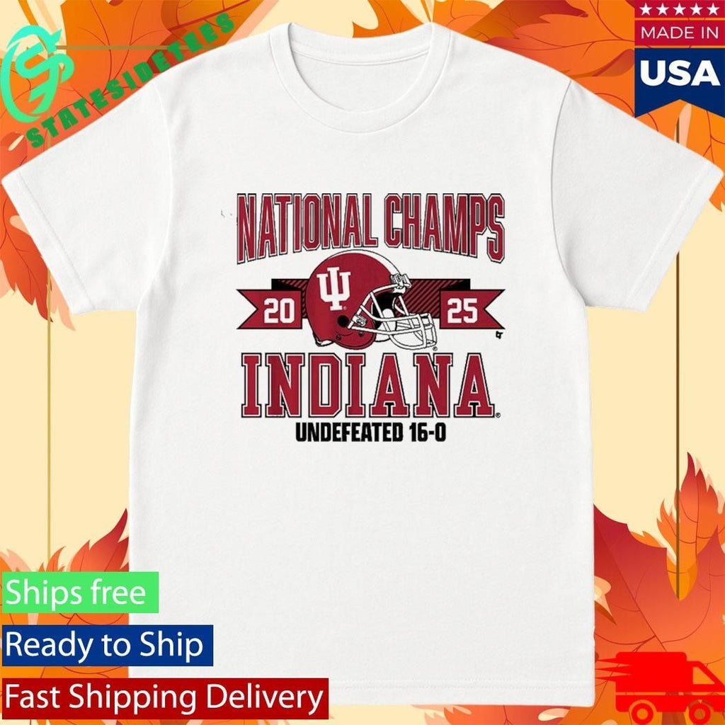 Indiana Football 2025 CFP National Champions Arched Helmet Shirt Unisex , , , Long Sleeve Tee